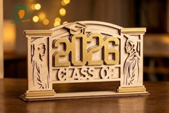 Class of 2026 Graduation Sign SVG Laser Cut Product Image 3