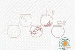 3D Cat and Fishbowl Layered SVG Cut File Product Image 4