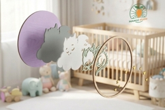 Dragon Nursery Sign SVG DXF Laser Cut File Product Image 3