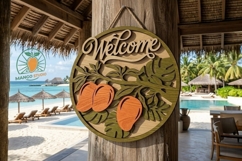 3D Summer Mango Welcome Sign SVG Product Image 2