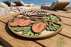 3D Summer Mango Welcome Sign SVG Product Image 3