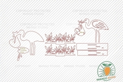 Stork Baby Birth Metric SVG Laser Cut File Product Image 4