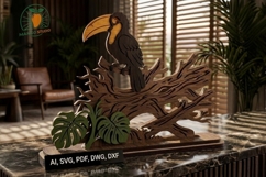 3D Layered Toucan: Laser Cut File Product Image 1