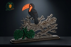 3D Layered Toucan: Laser Cut File Product Image 3