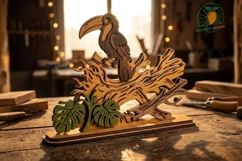 3D Layered Toucan: Laser Cut File Product Image 2