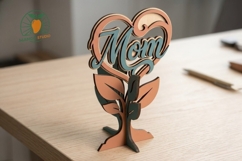 Multilayer Mom Heart Tree 3D SVG Product Image 3
