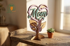 Multilayer Mom Heart Tree 3D SVG Product Image 2