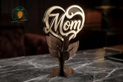 Multilayer Mom Heart Tree 3D SVG Product Image 4