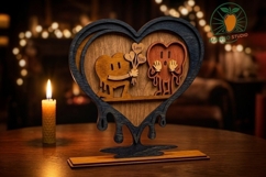 3D Drip Heart SVG Laser Cut File Product Image 2