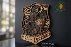 K9 Search &amp; Rescue 3D Layered SVG Product Image 1
