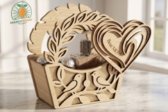 3D Flower Basket Laser Cut File SVG Product Image 2