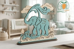 Baby Metric Elephant Laser Cut File Product Image 2