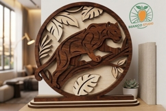 3D Layered Panther Laser Cut SVG 3mm 4mm Product Image 2