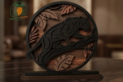 3D Layered Panther Laser Cut SVG 3mm 4mm Product Image 3