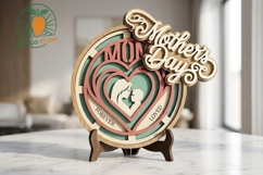 3D Mother's Day Layered Mandala SVG Product Image 3