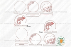 3D Layered Chameleon Laser Cut SVG File Product Image 4