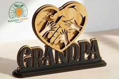3D Grandpa Multilayer Laser Cut File Product Image 3