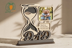 3D Dad Hourglass Photo Frame Laser SVG Product Image 2