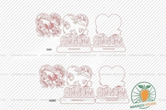 Grandma 3D Heart Layered Laser Cut File Product Image 4