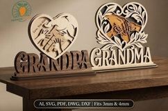 3D Grandma Grandpa Laser Cut Bundle Product Image 1
