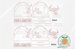 3D Bull Grill Master Layered Laser File Product Image 4