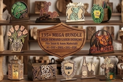 135 Mega Laser Cut Vector Files Bundle Product Image 1