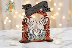 3D Wedding Ring Holder Laser Cut Product Image 2