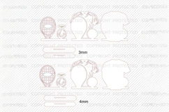 3D Layered Wooden Tennis Trophy SVG Product Image 4