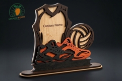 3D Volleyball Stand Multi-Layer Laser File Product Image 2