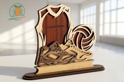 3D Volleyball Stand Multi-Layer Laser File Product Image 3