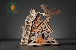 3D Halloween Haunted House Laser SVG File Product Image 3