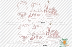 3D Halloween Haunted House Laser SVG File Product Image 4