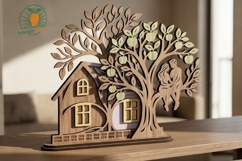 3D House &amp; Couple Laser Cut SVG Product Image 3