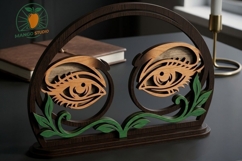 Art Nouveau Eye Napkin Holder Laser SVG Product Image 3