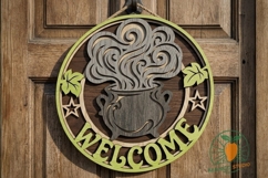 3D Halloween Welcome Sign Laser SVG Product Image 2