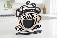 3D Cappuccino Coffee SVG Laser Cut File Product Image 3