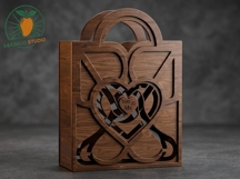 Heart Padlock Box SVG Product Image 4