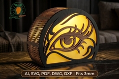 3D Mystical Eye Lantern SVG 3mm Product Image 1