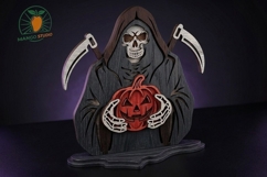 Grim Reaper Halloween 3D Laser Cut File Product Image 2