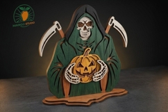 Grim Reaper Halloween 3D Laser Cut File Product Image 3