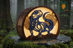 3D Lizard Lantern Laser Cut Template S5 Product Image 3