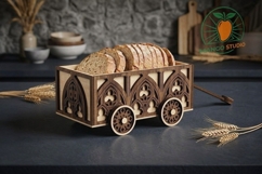Gothic Wooden Bread Cart Laser Cut_Pack Product Image 2