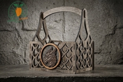 3D Dragon Scale_BeerCaddy_LaserCut-Pack Product Image 2
