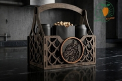 3D Dragon Scale_BeerCaddy_LaserCut-Pack Product Image 3