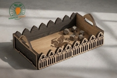 Gothic Valet Tray Laser Cut Vector Product Image 2