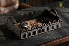 Gothic Valet Tray Laser Cut Vector Product Image 3