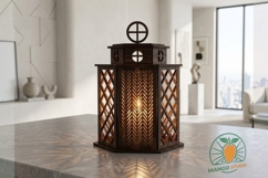 Geometric Wooden Lantern Design 3S1 Product Image 3