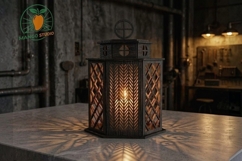 Geometric Wooden Lantern Design 3S1 Product Image 2