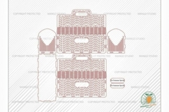 Elegant Chevron Laser Cut Gift Basket Planter SVG DXF AI PDF Product Image 4