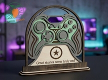 3D Gamepad Controller Stand Laser Cut File Product Image 2